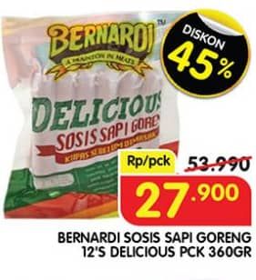 Promo Harga Bernardi Delicious Sosis Sapi Goreng 360 gr - Superindo