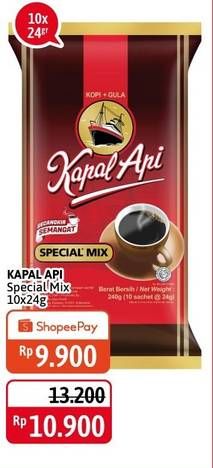 Promo Harga Kapal Api Kopi Bubuk Special Mix per 10 sachet 25 gr - Alfamidi