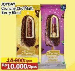 Promo Harga Joyday Ice Cream Stick Crunchy Chocolate Malt, Crunchy Chocolate Blueberry 75 gr - Alfamart