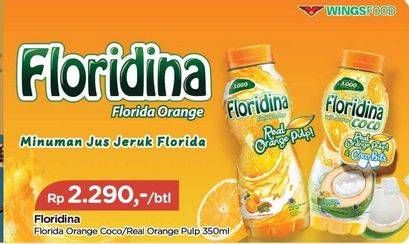 Promo Harga Floridina Juice Pulp Orange Orange, Coco 350 ml - TIP TOP