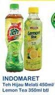 Promo Harga INDOMARET Minuman Teh Hijau Melati, Lemon 330 ml - Indomaret