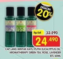 Promo Harga Cap Lang Minyak Ekaliptus Aromatherapy Green Tea, Rose, Lavender 60 ml - Superindo