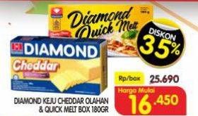 DIAMOND Keju Cheddar Olahan, Quick Melt Box 180gr