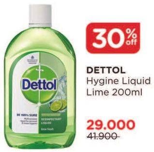 Promo Harga DETTOL Antiseptic Germicide Liquid Lime 200 ml - Watsons