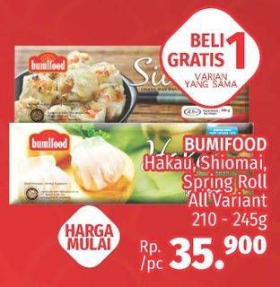 Promo Harga BUMIFOOD Hakau/Spring Roll Shrimp/Shiomai 210-245 gr  - LotteMart