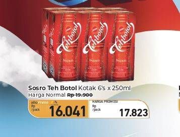 Promo Harga Sosro Teh Botol 250 ml - Carrefour