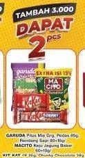 Garuda Snack Pilus/Macito Keju Jagung Bakar Snack/Kit Kat Chocolate 4 Fingers/Kit Kat Chunky