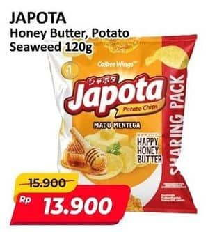 Promo Harga Japota Potato Chips Happy Honey Butter, Umami Japanese Seaweed 120 gr - Alfamart
