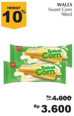 Promo Harga WALLS Ice Cream Sweet Corn 98 ml - Giant