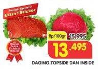 Promo Harga Daging Inside/ Topside Sapi per 100 gr - Superindo