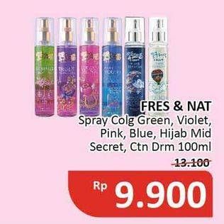 Promo Harga FRES & NATURAL Spray Cologne Muse Of The Day, Green Mirage, Love Angel Music 100 ml - Alfamidi