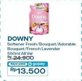 Promo Harga Downy Premium Parfum Fresh Bouquet, Adorable Bouquet, French Lavender 550 ml - Indomaret