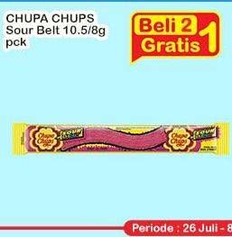 Promo Harga Chupa Chups Sour Belt 10 gr - Indomaret