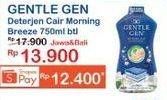 Promo Harga GENTLE GEN Deterjen Morning Breeze 750 ml - Indomaret