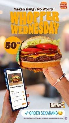 Promo Harga Whopper Wednesday  - Burger King