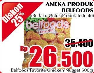 Promo Harga BELFOODS Nugget 500 gr - Giant