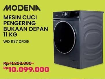 Promo Harga Modena WD 1137 DFDG Front Loading 11Kg  - COURTS