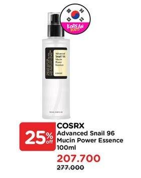 Promo Harga Cosrx Advance Snail 96 Mucin Power Essence 100 ml - Watsons