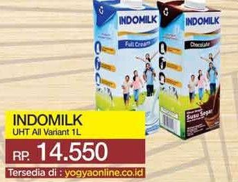 Promo Harga Indomilk Susu UHT Cokelat, Full Cream Plain 1000 ml - Yogya