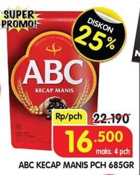 Promo Harga ABC Kecap Manis 700 ml - Superindo