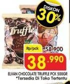 Promo Harga ELVAN Chocolate Truffle 500 gr - Superindo