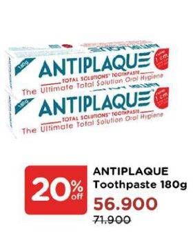 Promo Harga ANTIPLAQUE Toothpaste 180 gr - Watsons