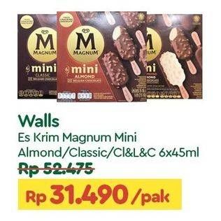Promo Harga Walls Magnum Mini Almond, Classic Almond per 6 pcs 45 ml - TIP TOP