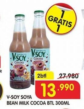 Promo Harga V-SOY Soya Bean Milk per 2 botol 300 ml - Superindo