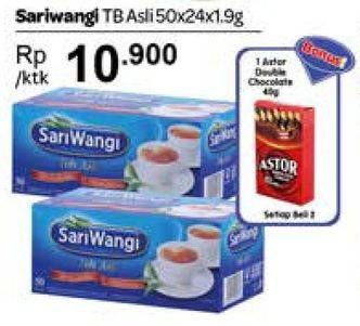 Promo Harga Sariwangi Teh Asli per 24 sachet 190 gr - Carrefour