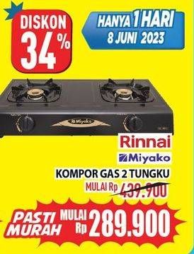 Promo Harga Promo Kompor Gas 2 Tungku   - Hypermart