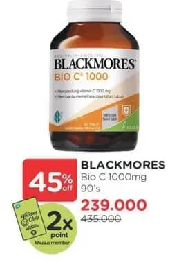 Promo Harga Blackmores Bio C 1000mg 90 pcs - Watsons