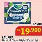 Promo Harga Laurier Natural Clean Night Wing 35cm 12 pcs - Alfamidi