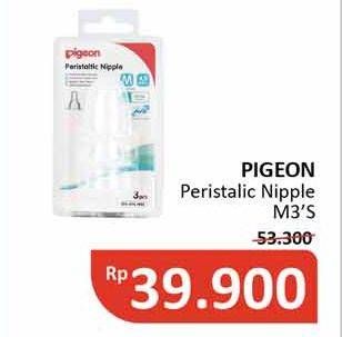 Promo Harga PIGEON Peristaltic Nipple Slim Neck M 3 pcs - Alfamidi