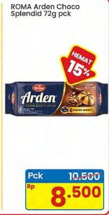 Promo Harga Roma Arden Tender Bite Cookies Krim Cokelat 80 gr - Indomaret