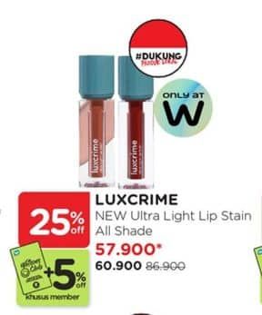 Promo Harga Luxcrime Ultra Lip Stain  - Watsons