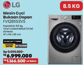 Promo Harga LG FV1285S3VS Mesin Cuci Front Load  - COURTS