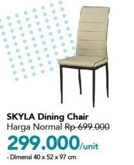 Promo Harga Dining Chair Skyla  - Carrefour