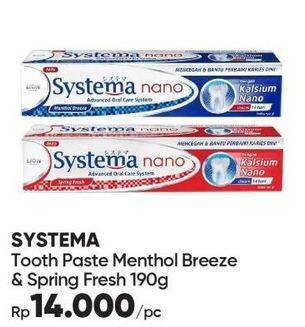 Promo Harga SYSTEMA Toothpaste Menthol Breeze, Spring Fresh 190 gr - Guardian