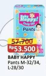 Promo Harga Baby Happy Body Fit Pants M32, M34, L28, L30 28 pcs - Alfamart