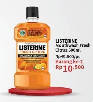 Promo Harga Listerine Mouthwash Antiseptic Fresh Citrus 500 ml - Guardian