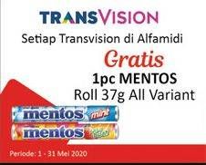 Promo Harga MENTOS Candy Roll, All Variants 37 gr - Alfamidi