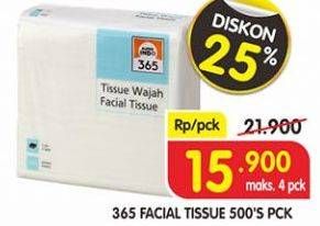 Promo Harga 365 Facial Tissue 500 pcs - Superindo