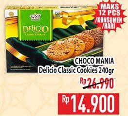 Promo Harga CHOCO MANIA Choco Mania Delicio Classic Cookies 240 gr - Hypermart