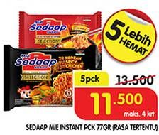 Promo Harga SEDAAP Mie Kuah All Variants 77 gr - Superindo