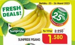 Promo Harga Sunpride Pisang Cavendish per 100 gr - Superindo