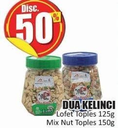 Promo Harga DUA KELINCI Kacang Lofet, Mix Nut 125 gr - Hari Hari