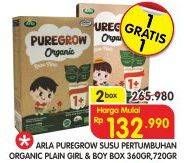 Promo Harga ARLA Puregrow Organic 1+ Boys, Girls per 2 box - Superindo