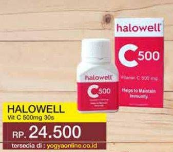 Promo Harga Halowell Vitamin C 500 mg 30 pcs - Yogya