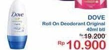 Promo Harga DOVE Deo Roll On Original 40 ml - Indomaret