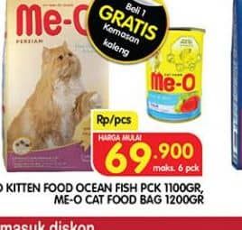 Promo Harga Me-o Kitten Food Ocean Fish PCK 1100grMe-O Cat Food Bag 1200gr Ocean Fish 1100 gr - Superindo